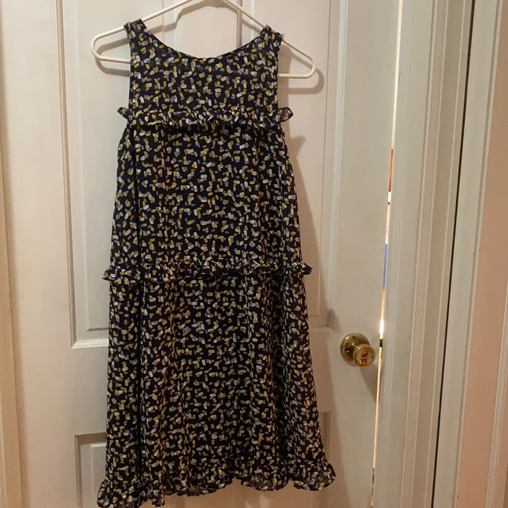 Navy Roz & Ali flowy ruffle summer dress